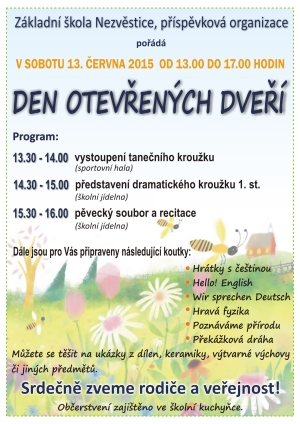 Den otevřených dveří 13.6.2015