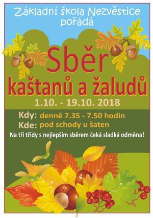 Soutěž ve sběru kaštanů a žaludů